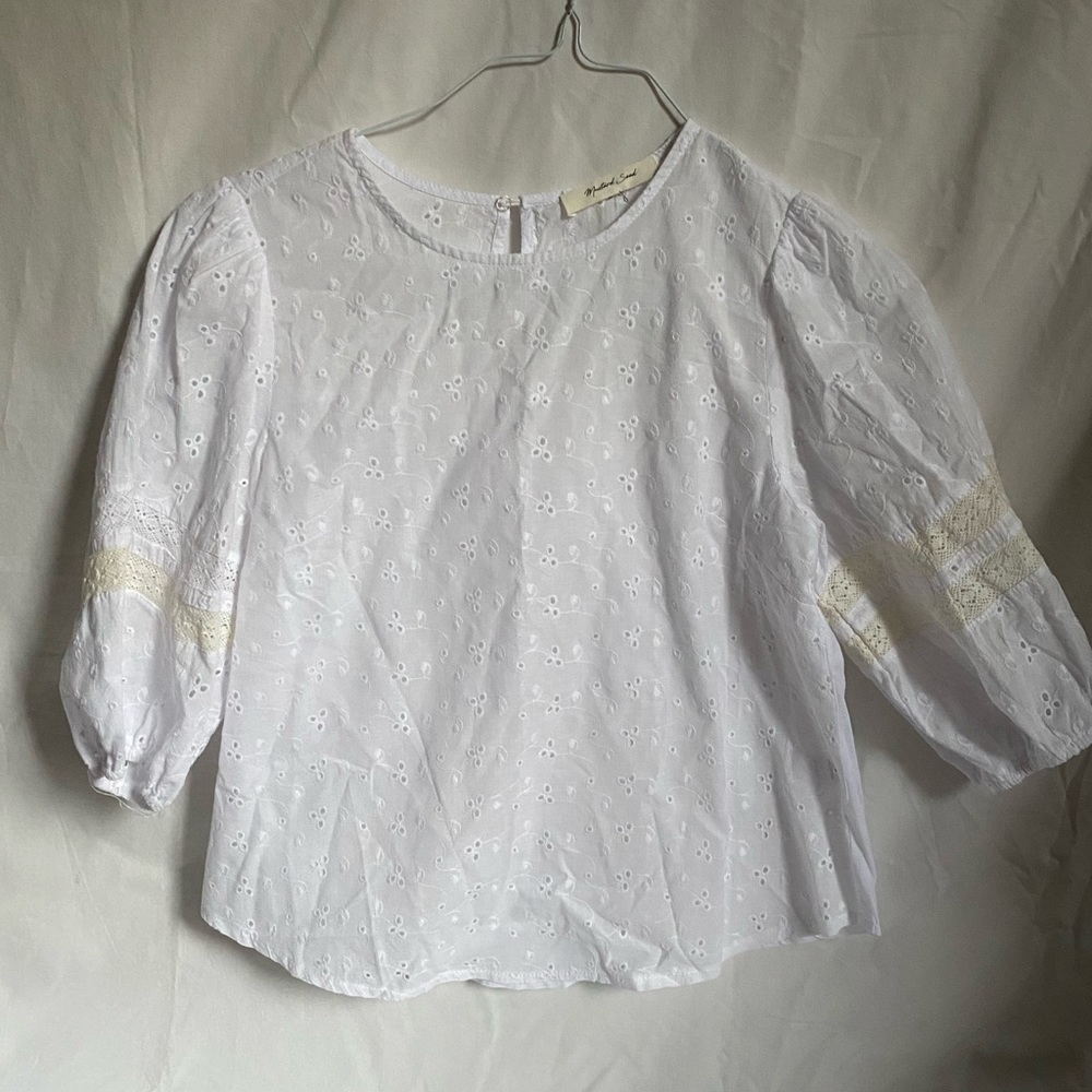 Cute white blouse from Mustard Seed